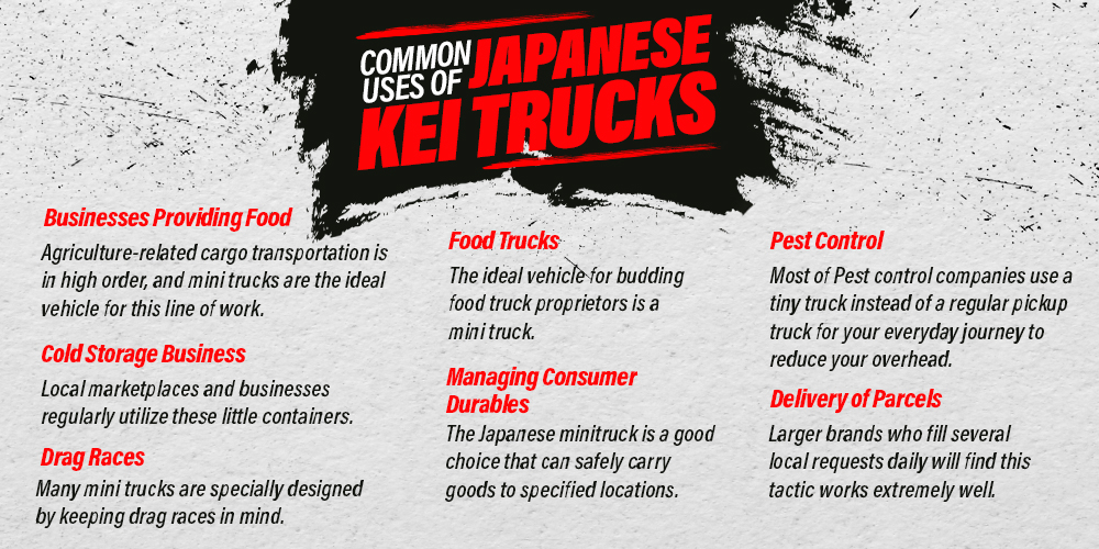 Uses of Japanese mini trucks 4x4